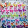 30 Packs Rainbow Bulk Cute Llamas Alpaca Mini Pop Fidget Keychain Bubble Gift for Adult Boy Girl Kids Easter Party Favors , Stress Relief Students Classroom Prize Supplies view 2