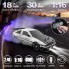 Remote Control Car RC Drift Car 1:16 Scale 4WD 18KM/H High Speed Model Vehicle 2.4GHz with LED Lights Spray Rubber Tire Racing Sport Toy for Adults Boys Girls Kids Gift 2Pcs Rechargeable Batteries view 2