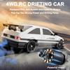 Remote Control Car RC Drift Car 1:16 Scale 4WD 18KM/H High Speed Model Vehicle 2.4GHz with LED Lights Spray Rubber Tire Racing Sport Toy for Adults Boys Girls Kids Gift 2Pcs Rechargeable Batteries view 3