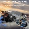 Remote Control Car RC Drift Car 1:16 Scale 4WD 18KM/H High Speed Model Vehicle 2.4GHz with LED Lights Spray Rubber Tire Racing Sport Toy for Adults Boys Girls Kids Gift 2Pcs Rechargeable Batteries view 3