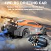 Desdoni Remote Control Car RC Drift Car 1/16 Scale 4WD with LED Lights 2.4ghz 18km/H Rechargeable High Speed Drift Racing Sport Toy for Adults Boys Girls Kids Gift 2pcs Batteries and Extra Tires view 3