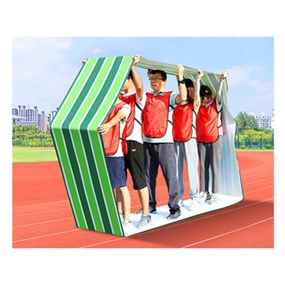Playing Run Mat Adult Play Toy Running Mat, Multiplayer Teamwork Fun Game, Company Group Activity Props, Length 6m/8m/11m/20m (Color : Green Stripes, Size : Aldult 6m)