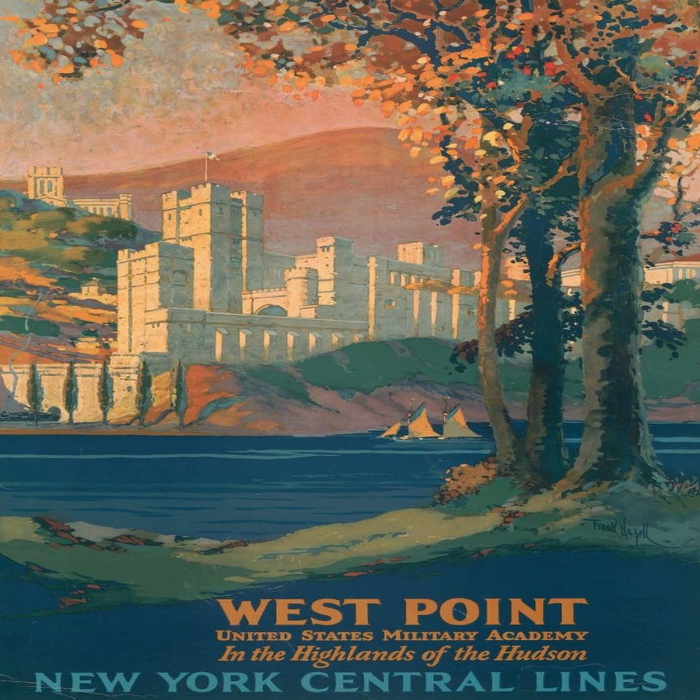 1000 Piece Jigsaw Puzzle | 1920 | West Point, United States Military Academy, in The Highlands of The Hudson. New York Central Lines | Frank Hazell - West Point Military Puzzles for Adults