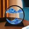 Arthink Moving Sand Art Picture - Liqud Motion Round Glass 3D Deep Sea Landscape,Dynamic Sand Art Sandscapes, Sensory Relaxing Desktop Home Office Decor Gift(7 inch, Blue) view 2