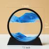 Arthink Moving Sand Art Picture - Liqud Motion Round Glass 3D Deep Sea Landscape,Dynamic Sand Art Sandscapes, Sensory Relaxing Desktop Home Office Decor Gift(7 inch, Blue) view 3