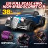 1/16 Fast RC Cars for Adults, RC Drift Car, 38KM/H High-Speed 4WD, Full Proportional Control, 6 LED Light Modes, 2 Rechargeable Batteries, RTR Drifting for Adults, Gift for Boys Kids and Girls view 2