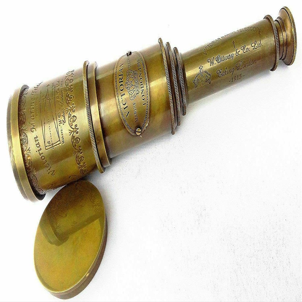 18" Nautical Marine Telescope Brass Pirates Spyglass Antique Brass Telescope Maritime Sailor Telescope Gift