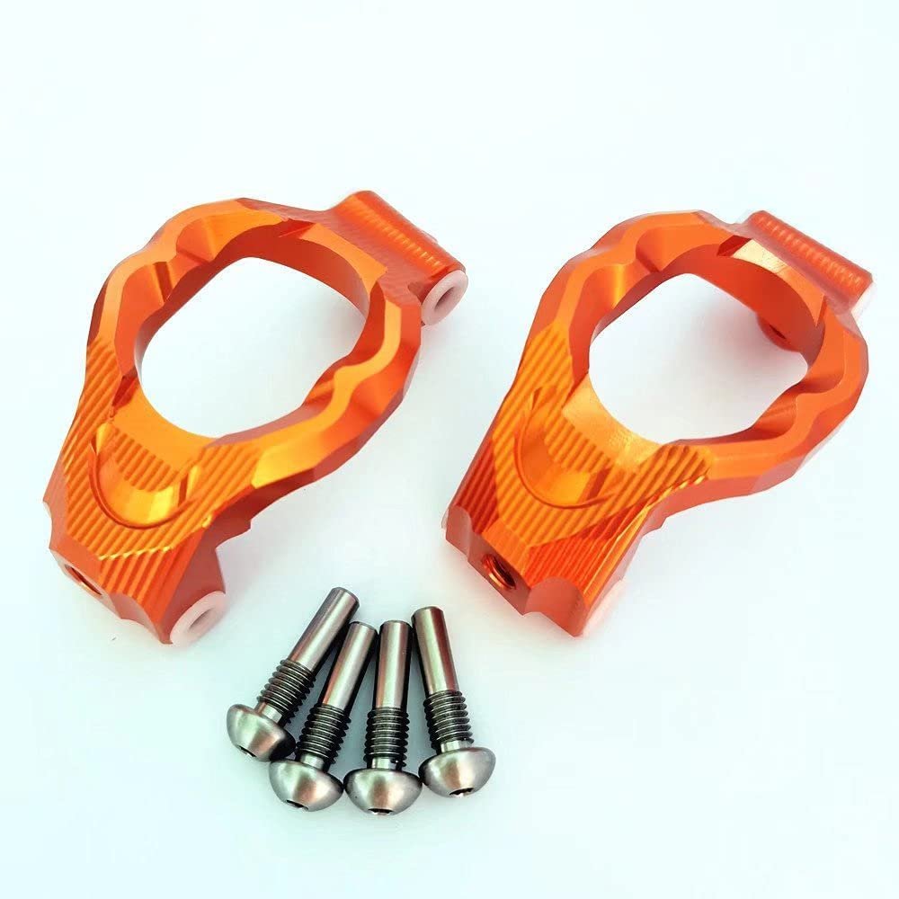 Aluminium Alloy Caster Blocks C Hubs 8932 for Traxxas 1/10 MAXX Newest Wide Maxx - Orange