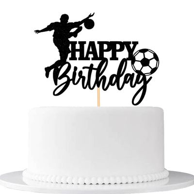 db11 Soccer Happy Birthday Cake Topper-Happy Birthday Cake Decoration-for Boy birthday Soccer Cake Party Decorations Soccer Party Supplies-Soccer Themed Birthday Party Cake Decoration