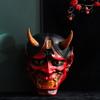 Rvtkak Halloween Samurai Mask, Oni Samurai Hannya Mask, Japanese Cosplay Resin Ghostface Mask Halloween Costume Cosplay Props view 3