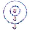 Wingchold Girls Mermaid Necklace, Bracelet, Ring Set - Dress Up Pretend Play Jewelry Gifts for Kids & Toddlers - Mermaid Party Costume Supplies view 1