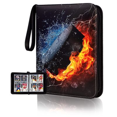 Card Binder Compatible with Ice Hockey Card, Trading Card, for MTG and Other TCG, Fits 400 Cards with 50 Removable Pages, Card Holder Collector for Standard Size Card
