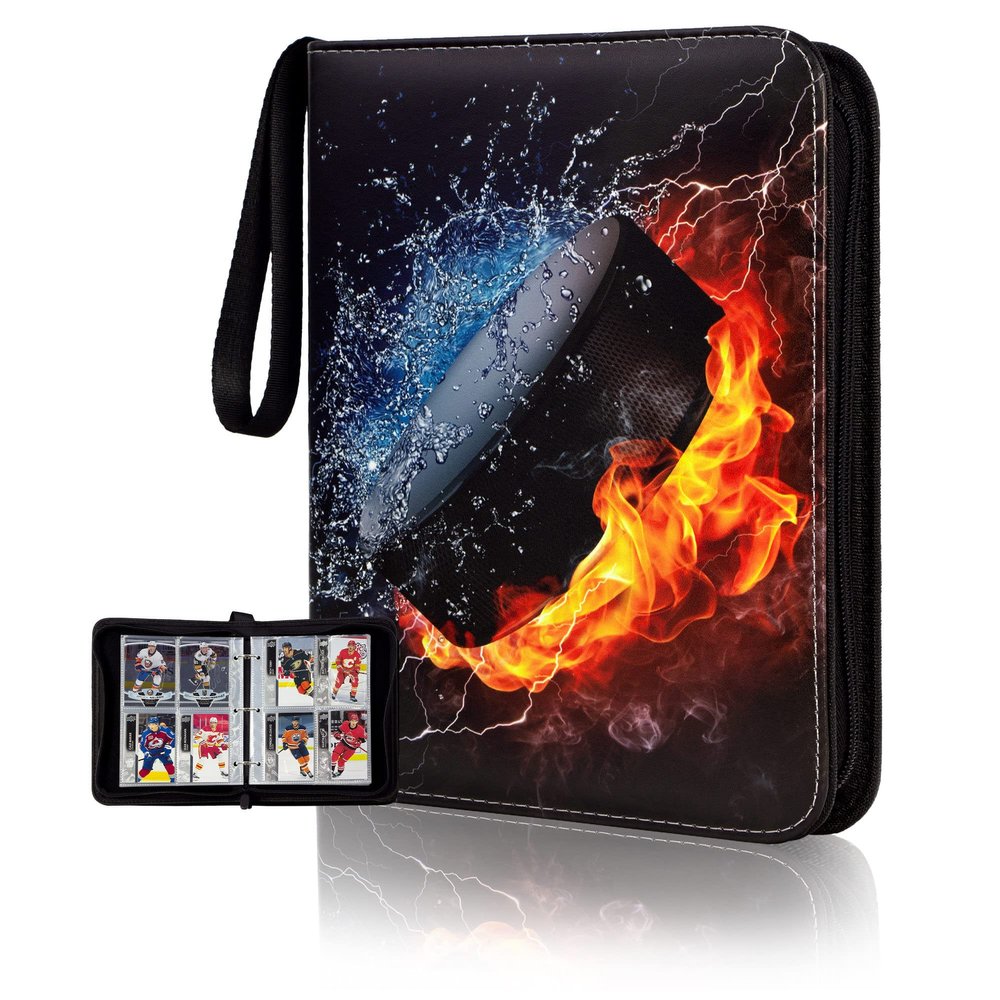 Card Binder Compatible with Ice Hockey Card, Trading Card, for MTG and Other TCG, Fits 400 Cards with 50 Removable Pages, Card Holder Collector for Standard Size Card