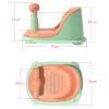 Baby Bathtub Seat, Non Suction Cup for Girls Kids Over 6 Months, Green Orange view 4