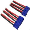 3Pairs EC5 Connectors Male & Female 5.0mm Banana Connector Plug 12 AWG 10cm Soft Silicone Wire Cable for RC Airplane Quadcopter FPV Drone Lipo Battery ESC view 2