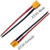 5Pairs XT30 Plug Male Female Connector with 100mm 16AWG Silicone Wire for RC LiPo Battery FPV Drone view 3