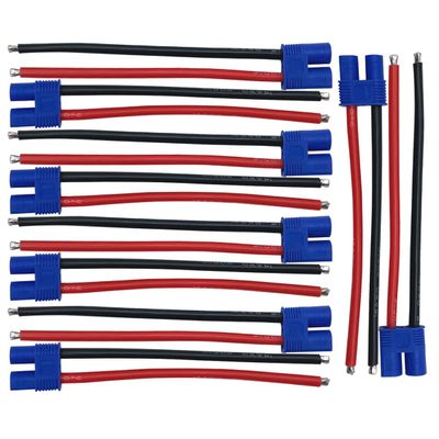 5Pairs EC3 Plug Connector Female and Male Deans with 14AWG 10cm Silicon Wire for RC Lipo Battery Cable Drone