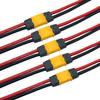 5Pairs XT60H (XT60 Upgrade Plug Male Female Extension Connector Adapter with Sheath Housing with 12AWG 10cm Silicone Wire for RC Lipo Battery FPV Racing Drone view 2