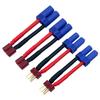 2Pairs T Plug to EC5 Male Female Connector Adapter RC Lipo Battery/Charger Adapter Converter 12AWG 5CM Gauge Wire for RC Cars Trucks Drones view 1