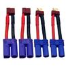 2Pairs T Plug to EC5 Male Female Connector Adapter RC Lipo Battery/Charger Adapter Converter 12AWG 5CM Gauge Wire for RC Cars Trucks Drones view 2