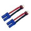 2Pairs T Plug to EC5 Male Female Connector Adapter RC Lipo Battery/Charger Adapter Converter 12AWG 5CM Gauge Wire for RC Cars Trucks Drones view 3