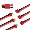 Nuofany 5Pairs T Plug Connector Female & Male with 12AWG 10cm Gauge Silicone for RC Lipo Battery Cable Drone Car view 2