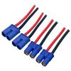 2Pairs EC8 Connector Male & Female Extension Cable with 10AWG 10cm Gauge Silicone Wire for RC Lipo Batteries Cars FPV Drones view 1