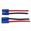 2Pairs EC8 Connector Male & Female Extension Cable with 10AWG 10cm Gauge Silicone Wire for RC Lipo Batteries Cars FPV Drones view 2