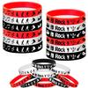 ATSMOICY 24PCS Rock and Roll Rubber Bracelets Silicone Wristbands -80s 90s Party Supplies Musician Guitar Rap Birthday Baby Shower Party Favors view 1