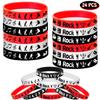 ATSMOICY 24PCS Rock and Roll Rubber Bracelets Silicone Wristbands -80s 90s Party Supplies Musician Guitar Rap Birthday Baby Shower Party Favors view 2