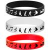 ATSMOICY 24PCS Rock and Roll Rubber Bracelets Silicone Wristbands -80s 90s Party Supplies Musician Guitar Rap Birthday Baby Shower Party Favors view 4