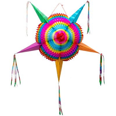 Mexican Piata (Large 32 inches) - Authentic Handmade Foldable Large Pinata for Birthday Party - Piatas para Cumpleaos - Fiesta Piniata - Mexican Star Pinata - Cinco de Mayo Pinatas