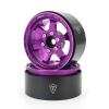TREAL 1.9 Beadlock Wheels 1.9 inch Wheels (4P) CNC Machined for 1:10 RC Crawlers Axial SCX10 III TRX4 Redcat Gen8-Type H(Purple) view 2