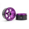 TREAL 1.9 Beadlock Wheels 1.9 inch Wheels (4P) CNC Machined for 1:10 RC Crawlers Axial SCX10 III TRX4 Redcat Gen8-Type H(Purple) view 4