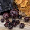 AUSTOR 15 Pieces Complete Polyhedral Dice Set D3-D100 Game Dice Set with a Leather Drawstring Storage Bag for Role Playing Table Games(Black & Red) view 4
