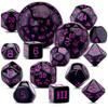 AUSTOR 15 Pieces Complete Polyhedral Dice Set D3-D100 Game Dice Set with a Leather Drawstring Storage Bag for Role Playing Table Games(Black & Purple) view 1