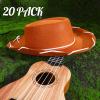 Coume 20 Pcs Children's Cowboy Hats Kids Party Cowboy Cowgirl Felt Hats for Western Halloween Birthday Costume(Brown) view 2