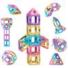 TOKBLOK Pastel Magnetic Tiles Set - 40-Piece STEM Building Blocks for Kids Ages 3-8, Creative & Educational Toy Gift for Girls - Starter Set view 1