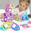 TOKBLOK Pastel Magnetic Tiles Set - 40-Piece STEM Building Blocks for Kids Ages 3-8, Creative & Educational Toy Gift for Girls - Starter Set view 3