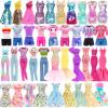 BARWA 11 Sets Doll Clothes Including 2 Sequins Dresses 5 Mermaid Floral Dresses 4 Casual Outfits Tops and Pants for 11.5 inch Girl Dolls view 1