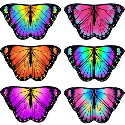 iROLEWIN Toddler Kids Butterfly-Wings-Costume for Girls Fairy-Wings-Bulk Boys Bug Dress-Up Party Favors Christmas Gifts Toys