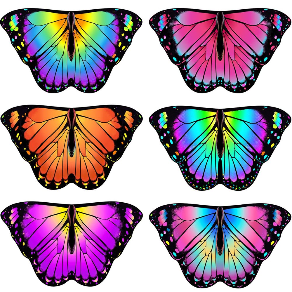 iROLEWIN Toddler Kids Butterfly-Wings-Costume for Girls Fairy-Wings-Bulk Boys Bug Dress-Up Party Favors Christmas Gifts Toys