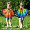 iROLEWIN Toddler Kids Butterfly-Wings-Costume for Girls Fairy-Wings-Bulk Boys Bug Dress-Up Party Favors Christmas Gifts Toys view 4