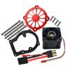 GPM 12Pc Set Upgrades Aluminum 6061-T6 Motor Heatsink with Cooling Fan for 1/8 4Wd Sledge Monster Truck95076-4 (red) view 1