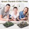 ele ELEOPTION Remote Control RC Tank with Rotating Turret and Sound Tank Toy Gift for Kids Boys Girls 3-8 Years Army Tanks Military Vehicles Toys view 3