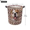 MALIHONG Dog Face Laundry Basket Lovely French Bulldog Dog Mash Face Animal Collapsible Laundry Hamper with Handle Waterproof Fabric Toy Box Clothes Storage Basket for Bedroom Nursery view 2