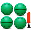 Dilabnba Mini Basketballs, 8" Basketball Set with Pump Rubber Basketballs for Mini Basketball Hoop, Replacement Beach Pool Bouncy Balls for Toddlers Kids Teenagers, Sports Party Game (4PCS) view 1