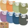 8-Pack Organic Baby Bibs for Boys, Girls - Soft Cotton Drooling and Teething Bibs for Baby Girl & Boy, Extra Absorbent, Easy To Clean & Put On for Toddler, Newborn, Infant 0-24 Months (Cruise) view 1