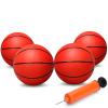 Dilabnba 8" Mini Rubber Red Replacement Basketball for Basketball Hoop, Toddler Soft Beach Pool Balls, Bouncy Ball Sports Party Game for Kids(4PCS) view 1