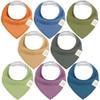KeaBabies 8-Pack Organic Baby Bandana Bibs for Boys, Girls - Super Absorbent Triangle Baby Bibs for Drooling and Teething Infant, 100% Cotton Extra Soft for Newborn, Infant 0-36 Months (Cruise) view 1